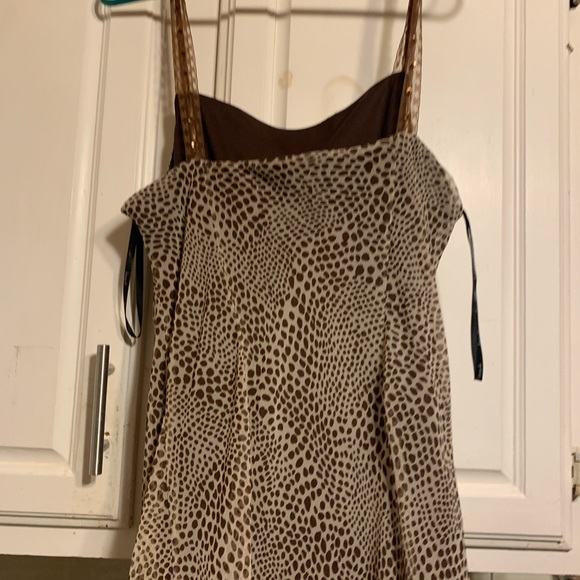 Chiffon Lined Leopard Dress evening cocktail party dress womens - Picture 11 of 12